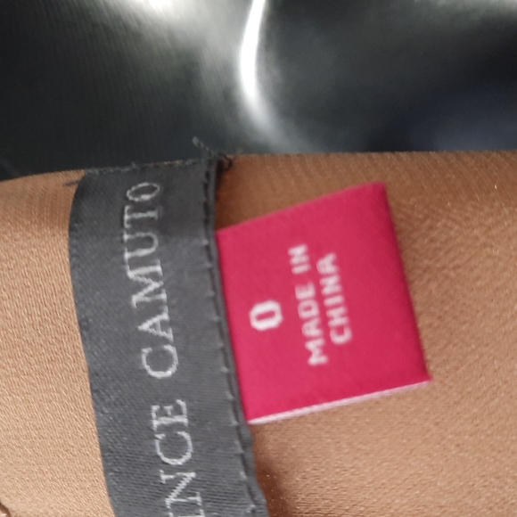 NWT VINCE CAMUTO camel maxi dress SZ 0 - Picture 10 of 13